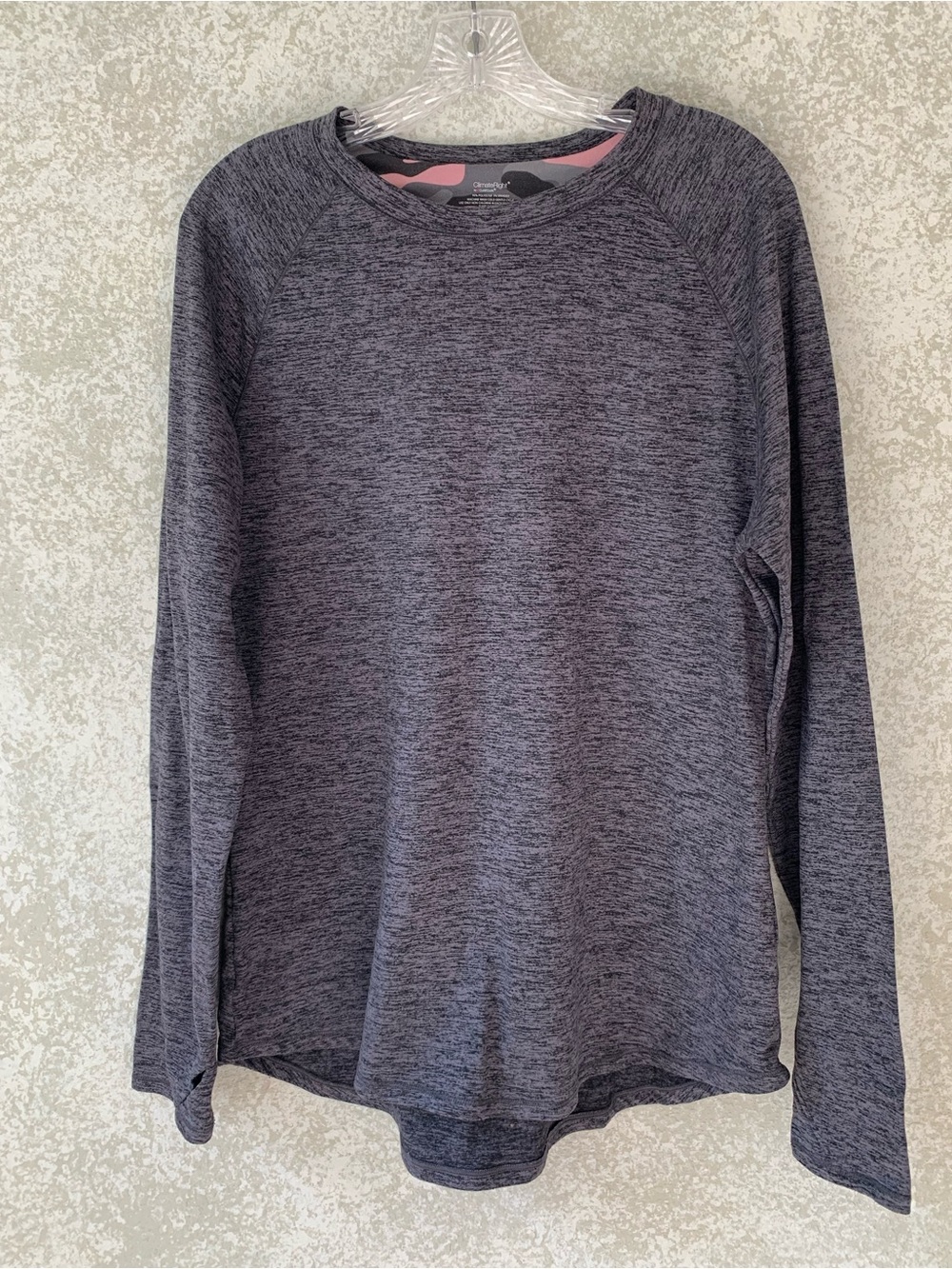 Cuddl Duds‎ Women's Heathered Charcoal Crew Neck Pullover XL